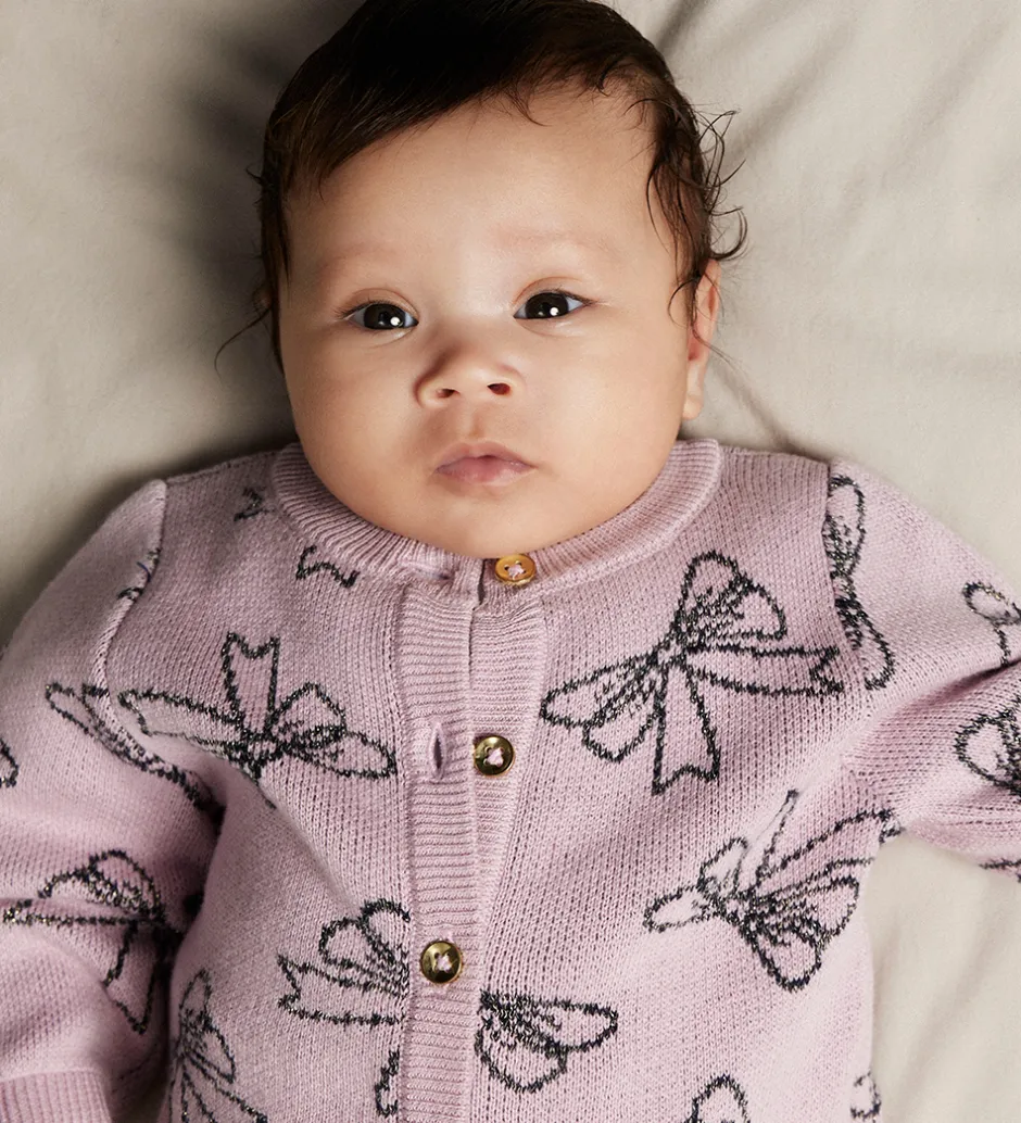 Juletøj|Cardigans*Name It Cardigan - Strik - NbfRebowie - Keepsake Lilac