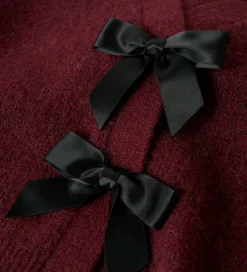 Børn Name It Cardigan - Strik - NkfRina - Burgundy/BLACK BOW