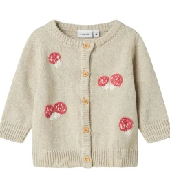 Striktrøjer*Name It Cardigan - Strik - NbfLinie - Peyote Melange m. Print