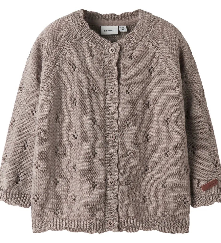 Striktrøjer*Name It Cardigan - Uld - Strik - NbfWrilla - Satellite