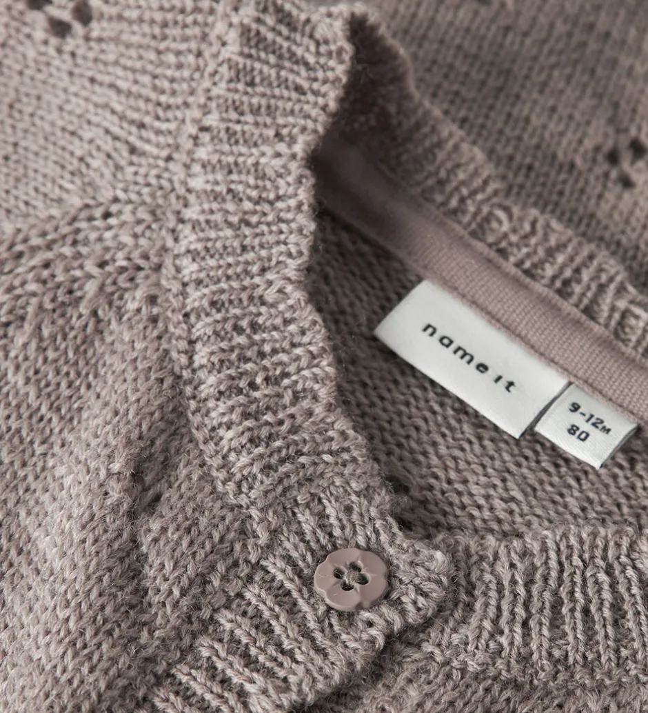 Striktrøjer*Name It Cardigan - Uld - Strik - NbfWrilla - Satellite