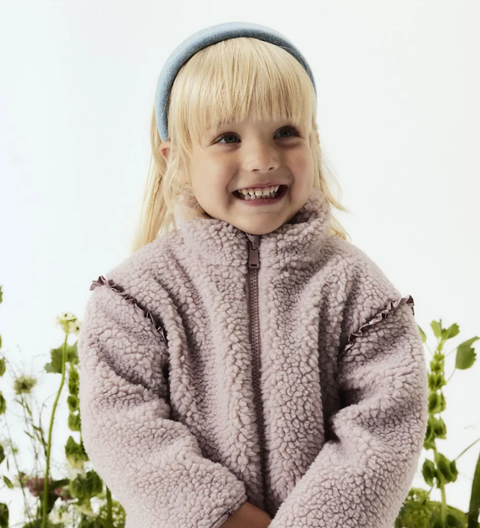 Fleece*Name It Fleecejakke - Teddy - NmfMinna - Violet Ice