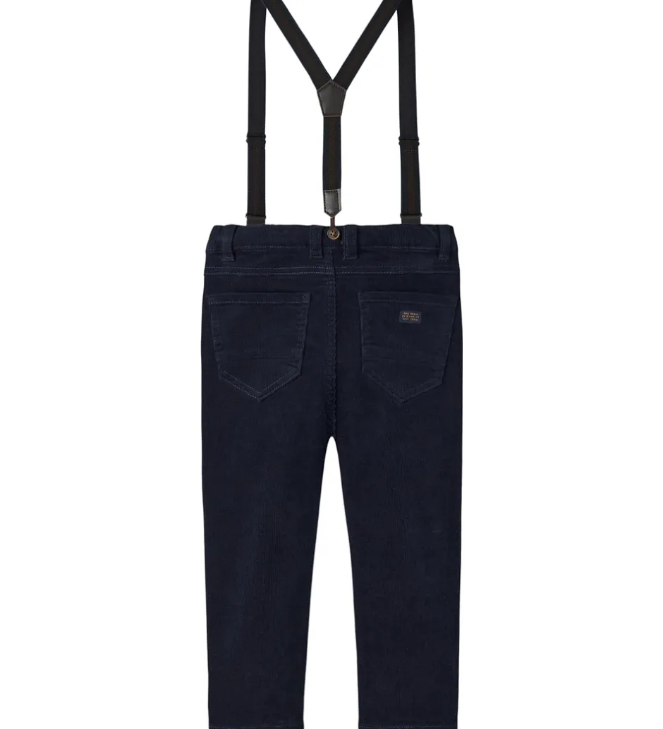 Juletøj|Bukser Og Jeans*Name It Fløjlsbukser - NmmRyan - Slim - Navy Blazer