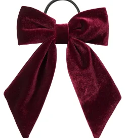 Hårpynt|Hårelastikker*Name It Hårelastik m. Sløjfe - NmfRelvet - Burgundy