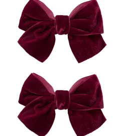 Hårspænder|Hårpynt*Name It Hårklemme - 2-pak - NmfRelvet - Burgundy