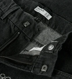 Børn Name It Jeans - NkfRose - Dark Grey Denim m. Sløjfer