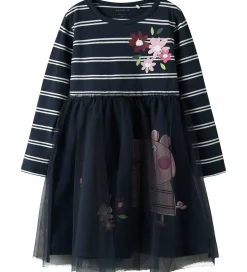 Kjoler*Name It Kjole - NmfOrini Tulle - Navy Blazer