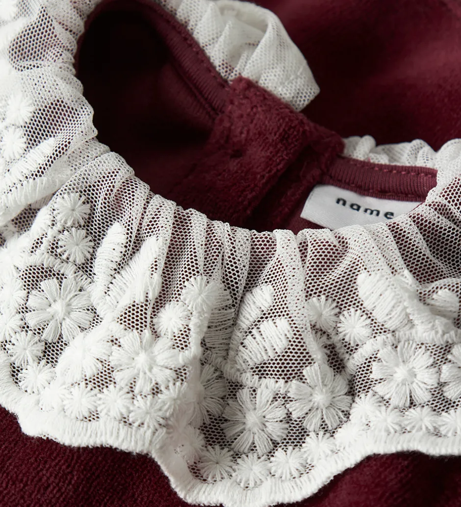 Børn Name It Kjole - Velour - NbfRoxy - Burgundy