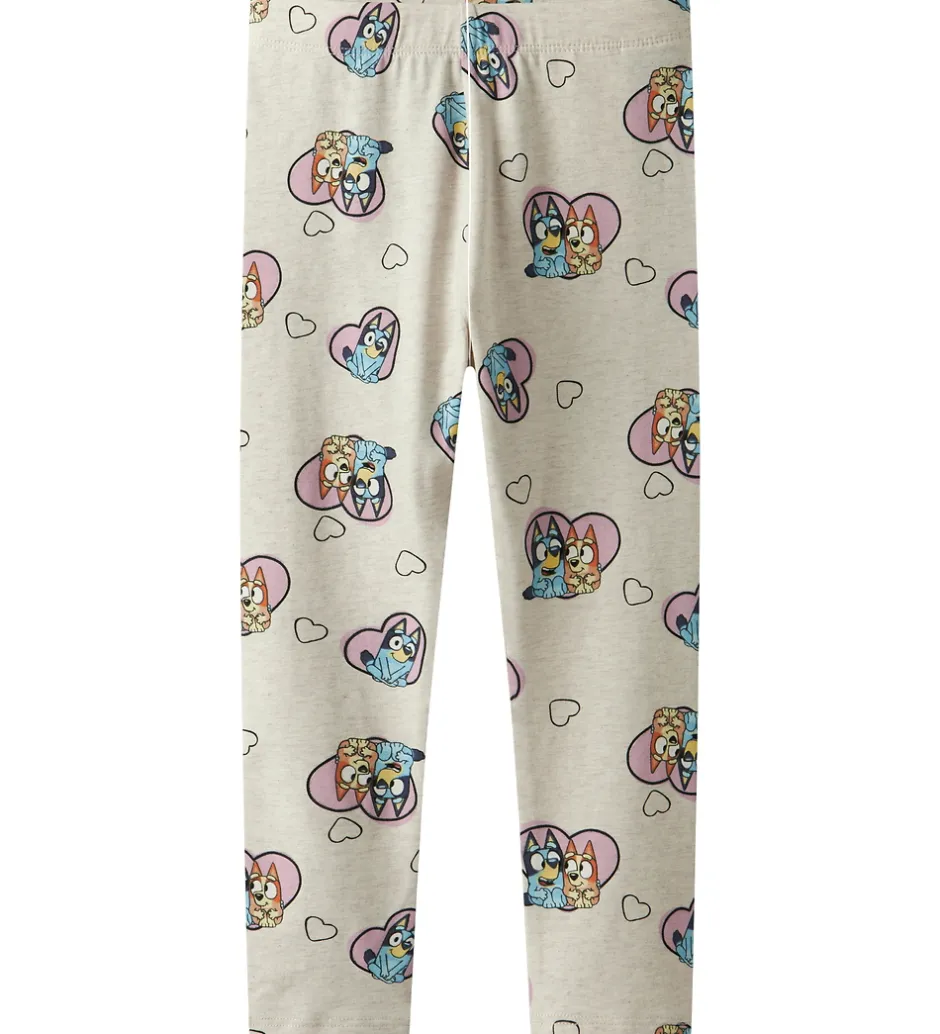 Børn Name It Leggings - NmfNessa - Bluey - Peyote Melange