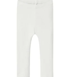 Leggings|Unisex-Tøj*Name It Leggings - Rib - NbnKab - Cloud Dancer