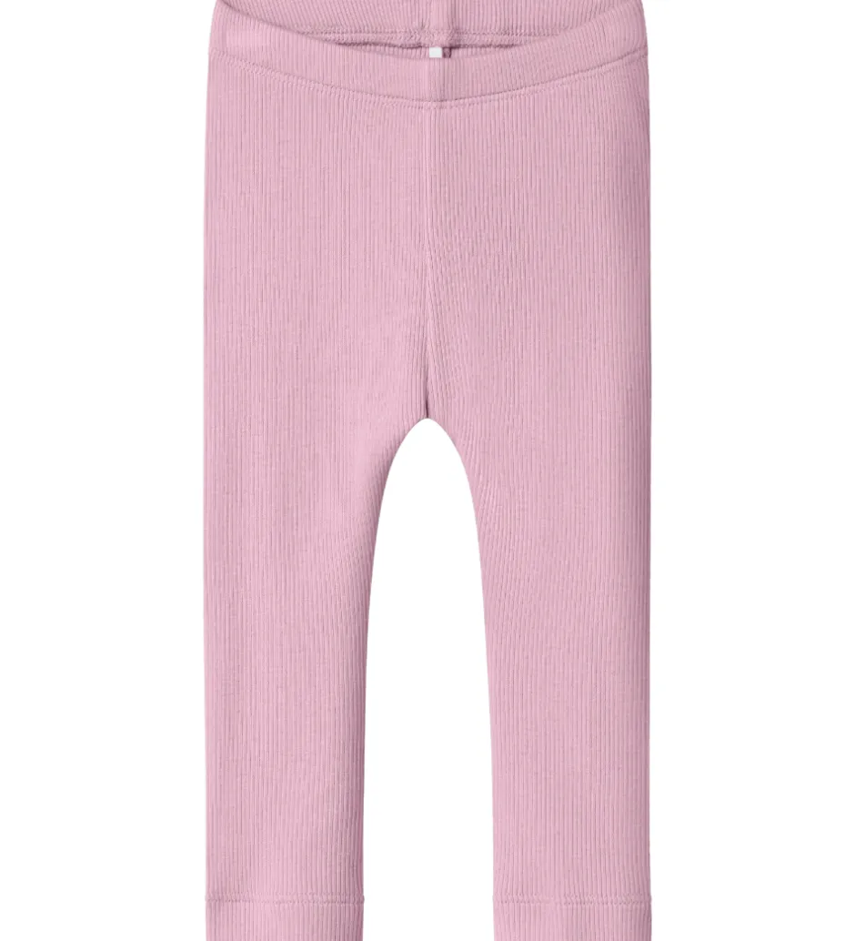 Leggings|Unisex-Tøj*Name It Leggings - Rib - NbnKab - Fragrant Lilac