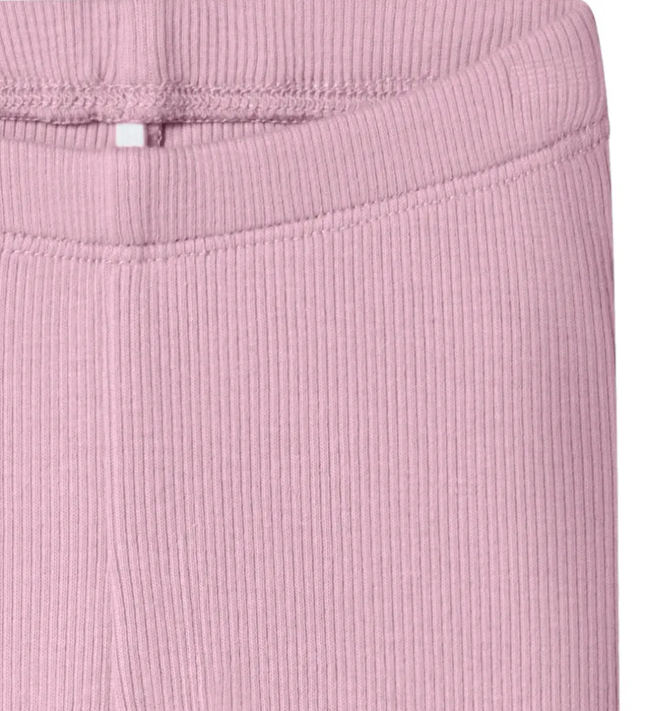 Leggings|Unisex-Tøj*Name It Leggings - Rib - NbnKab - Fragrant Lilac