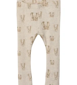 Unisex-Tøj|Pigetøj*Name It Leggings - Rib - NbnDam - Peyote Melange