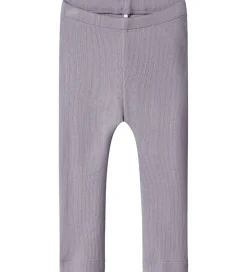 Leggings|Unisex-Tøj*Name It Leggings - Rib - NbnKab - Lavender Gray
