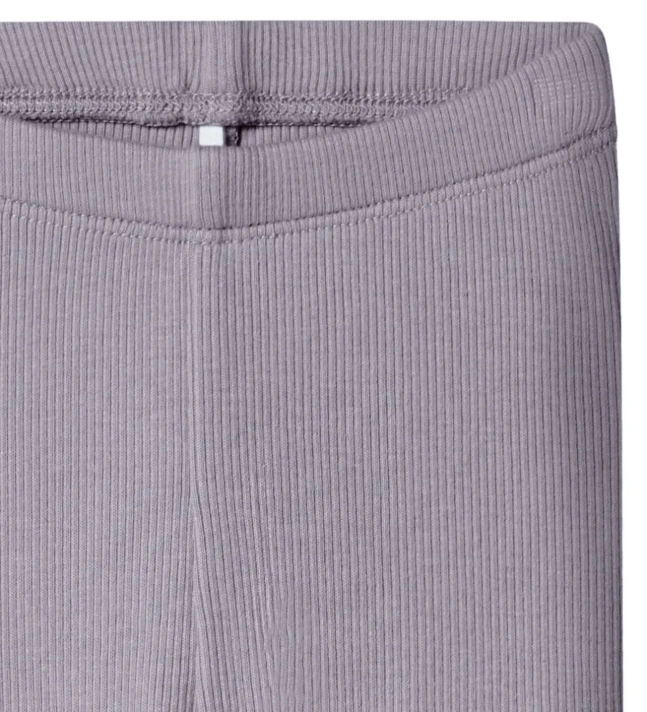 Leggings|Unisex-Tøj*Name It Leggings - Rib - NbnKab - Lavender Gray