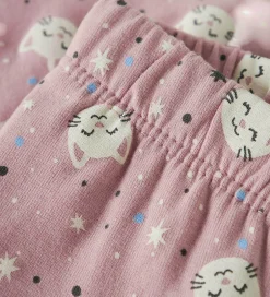 Børn Name It Leggins - NmfDavina - AOP - Keepsake Lilac/Yin Yang Cats