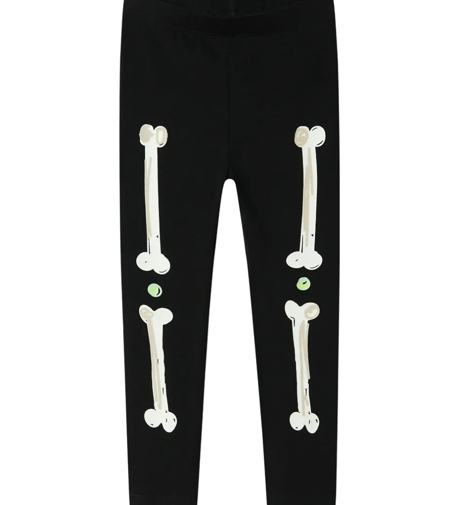 Halloween*Name It Nattøj - 2-delt - Glow - NmnOwen - Sort/Lemonade