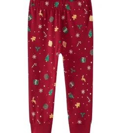 Børn Name It Nattøj - 2-Delt - NmnVismas - Jester Red/Xmas AOP Red