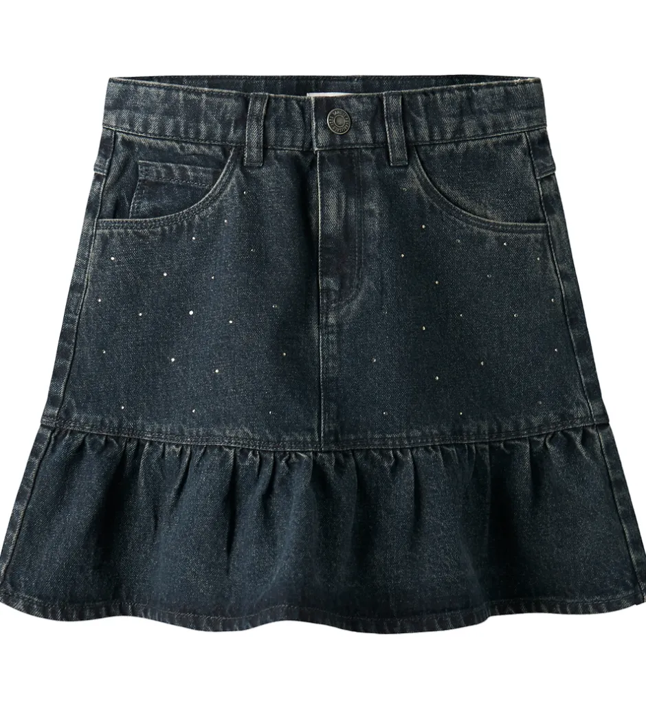 Nederdele|Juletøj*Name It Nederdel - NkfThes - Dark Midnight Denim m. Rhinsten