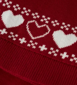 Børn Name It Nissehue - Strik - NmnRismas - Jester Red/Hearts