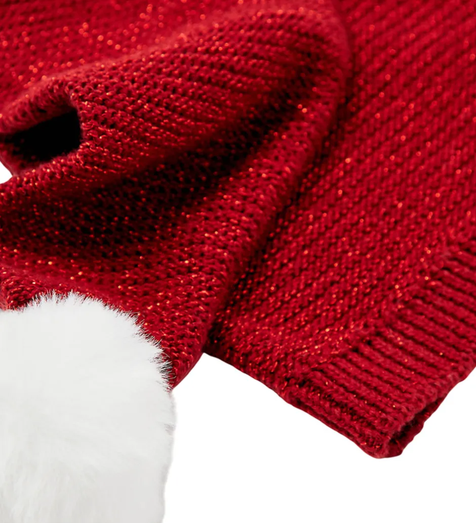 Børn Name It Nissenue - Strik - NmnRinjah - Jester Red/W. Red Lurex