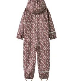 Børn Name It Regndragt m. Fleece - NmfDry10 - Fig m. Blomster