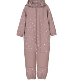 Børn Name It Shoftshelldragt m. Fleece - Noos - NmfAlfa08 - Woodrose/