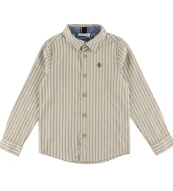 Børn Name It Skjorte - NmmRekid - Island Fossil/Thin Stripe