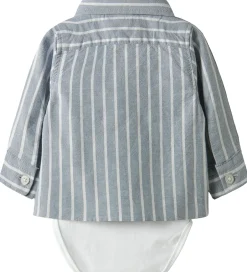 Børn Name It Skjortebody l/æ - NbmRekid - Flint Stone/Thin Stripe - B