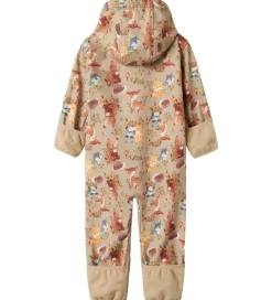 Børn Name It Softshelldragt - NbnAlfa08 - Oxford Tan/Woodland