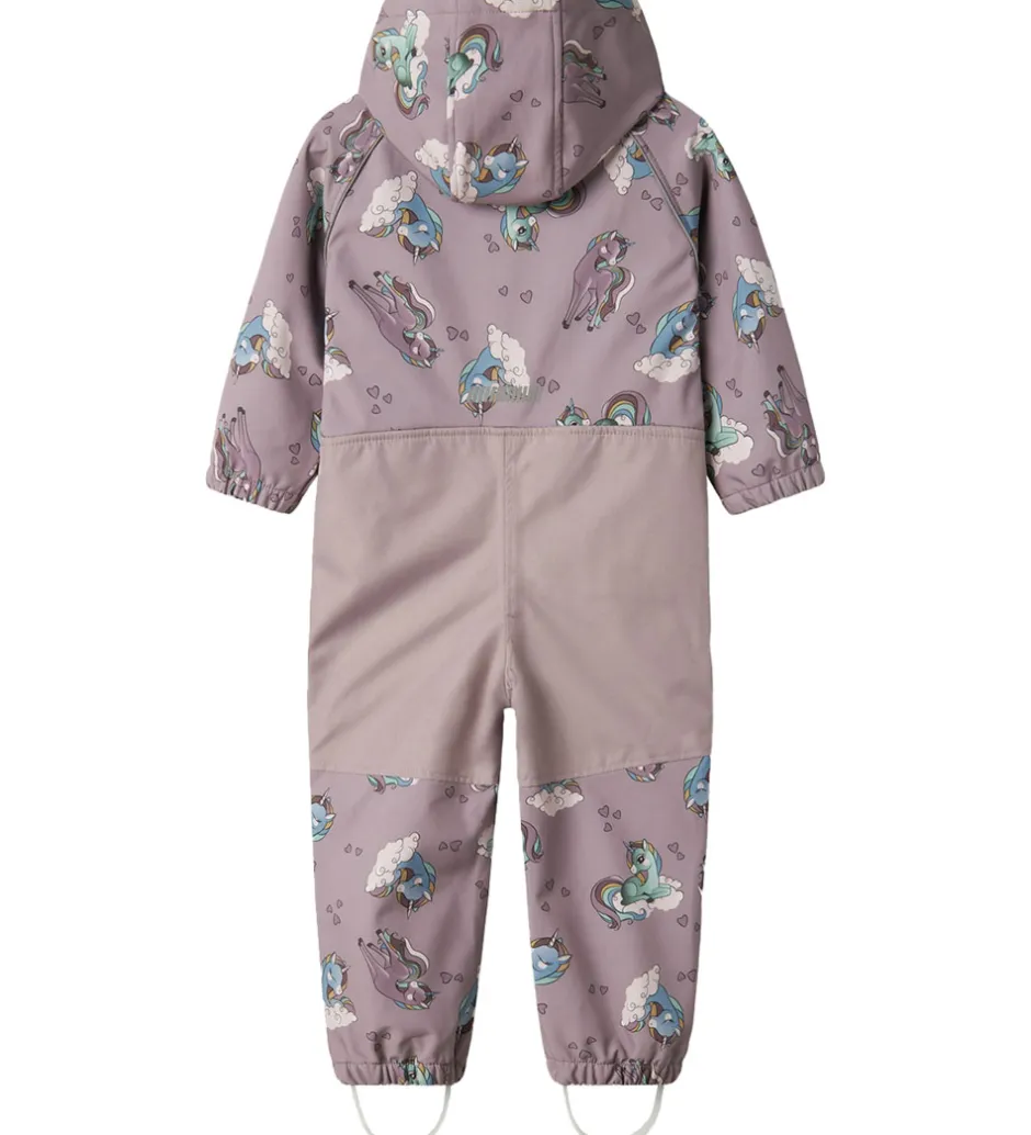 Børn Name It Softshelldragt m. Fleece - Noos - NmfAlfa08 - Purple Dov