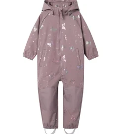 Børn Name It Softshelldragt m. Fleece - Noos - NmfAlfa08 - Elderberry