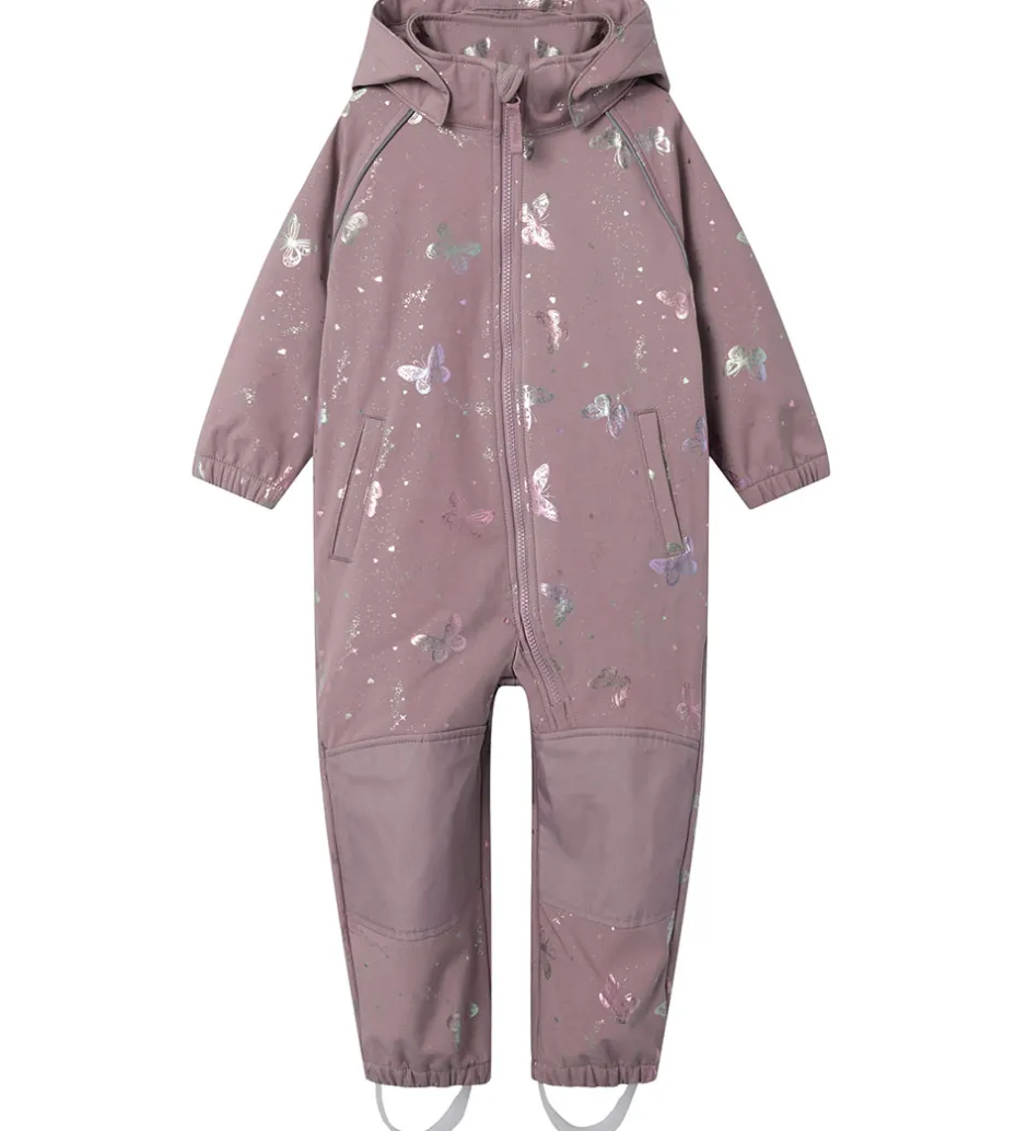Børn Name It Softshelldragt m. Fleece - Noos - NmfAlfa08 - Elderberry