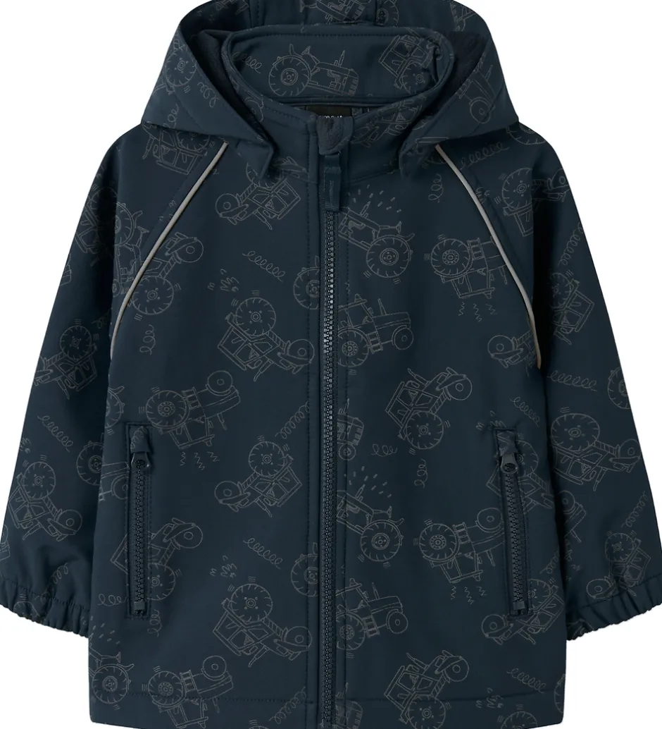 Softshell*Name It Softshelljakke m. Fleece - NmmAlfa08 - Dark Sapphire m.