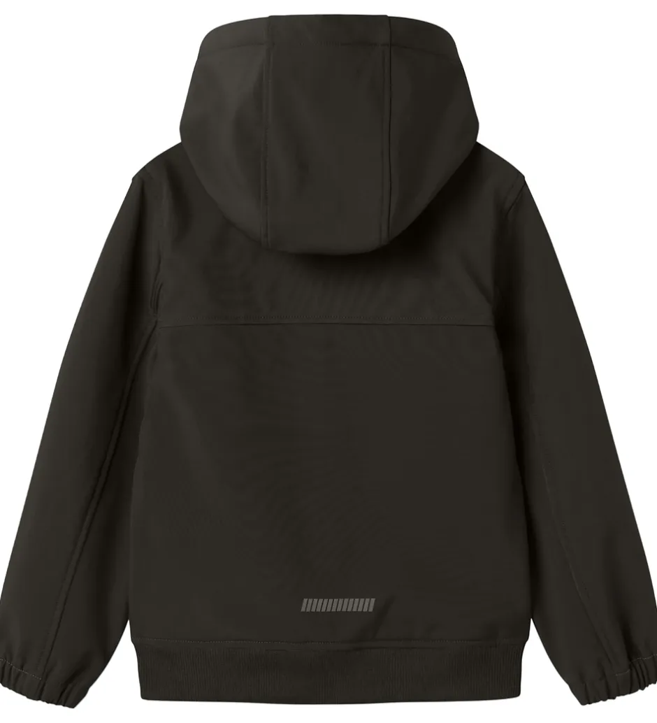 Børn Name It Softshelljakke m. Fleece - NkmAlfa08 - Cool Block - Sort