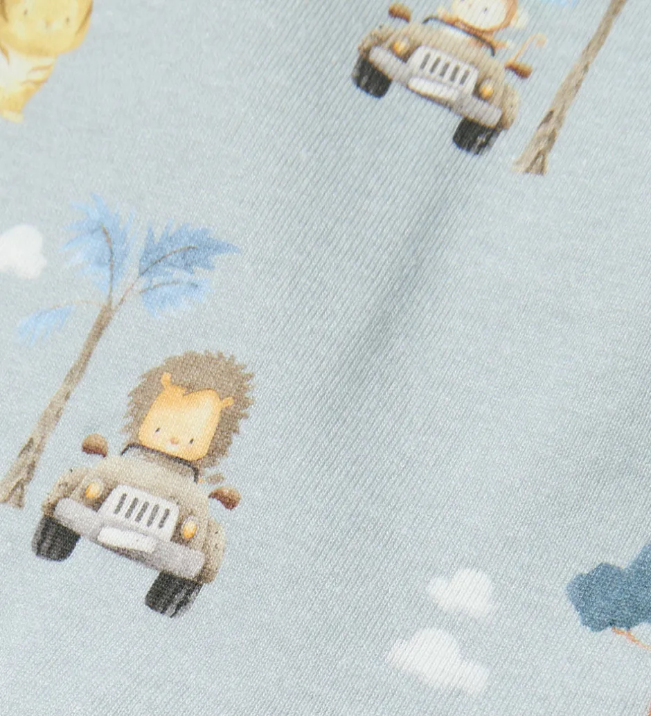 Børn Name It Sommerdragt - NbmHelp - Pearl Blue m. Print