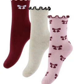 Strømper|Juletøj*Name It Strømper - 3-Pak - NmfSilke - Keepsake Lilac/Peyote Mela