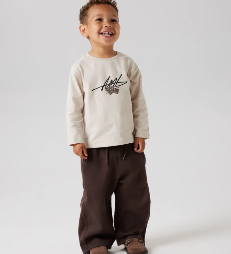 Bukser Og Jeans|Unisex-Tøj*Name It Sweatpants - NmnRaso - Seal Brown