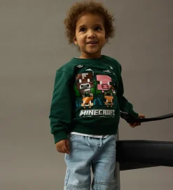 Børn Name It Sweatshirt - Minecraft - NmmNell - Bistro Green