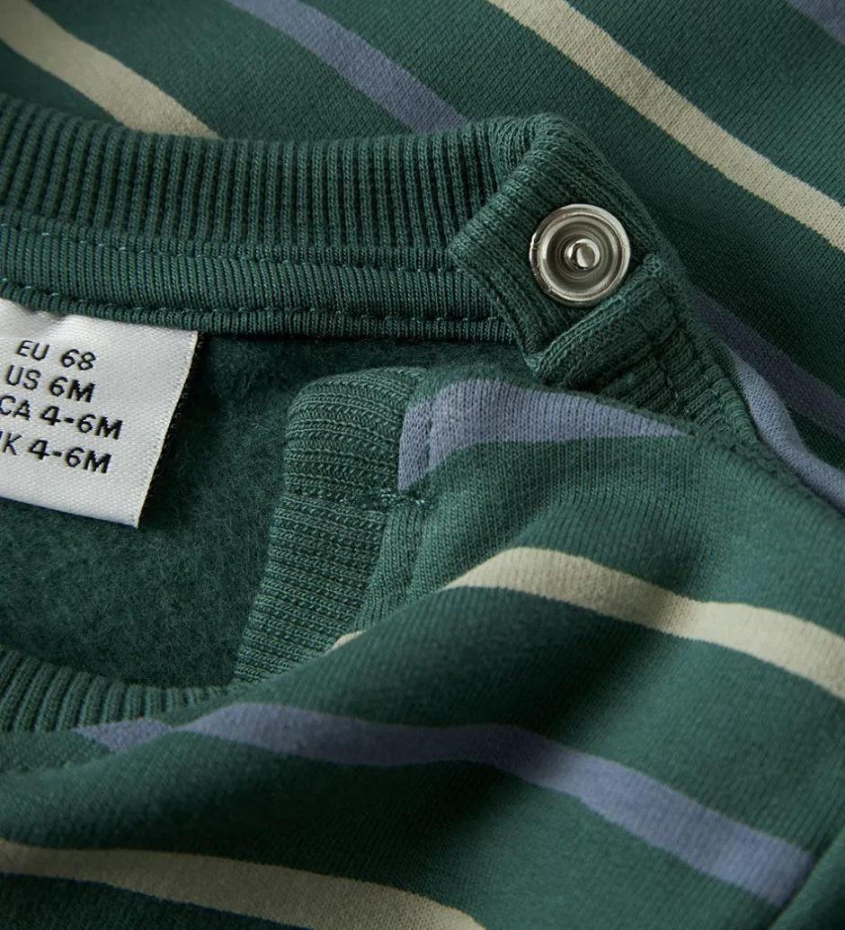Sweatshirts*Name It Sweatshirt - NbmVimmer - Bistro Green/Stripes