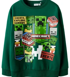 Børn Name It Sweatshirt - NkmNeven - Minecraft - Bistro Green