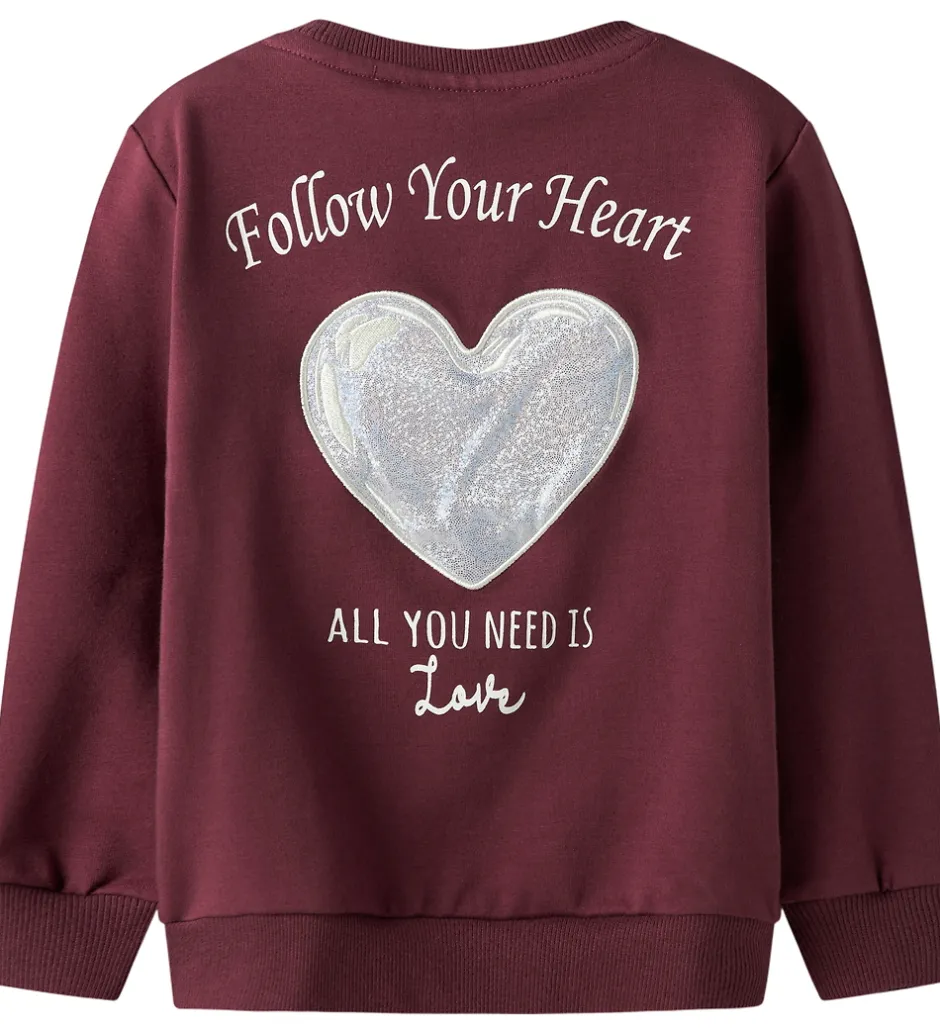 Sweatshirts|Juletøj*Name It Sweatshirt - NmfSakkina - Burgundy