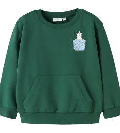 Sweatshirts*Name It Sweatshirt - NmmVugo - Bistro Green/Pocket Bear