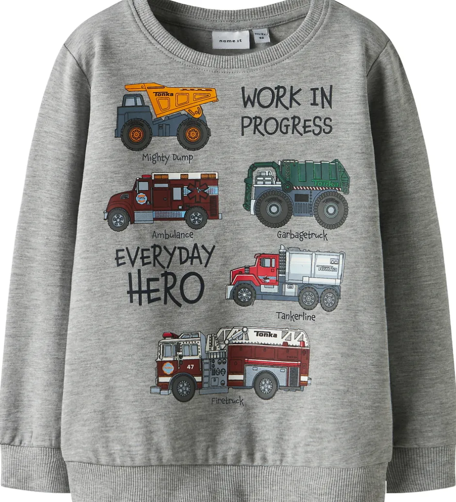 Sweatshirts*Name It Sweatshirt - Tonka - NmmOrson - Grey Melange