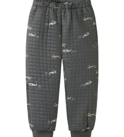 Børn Name It Termotøj m. Fleece - NmmMoon - Grey Pinstripe