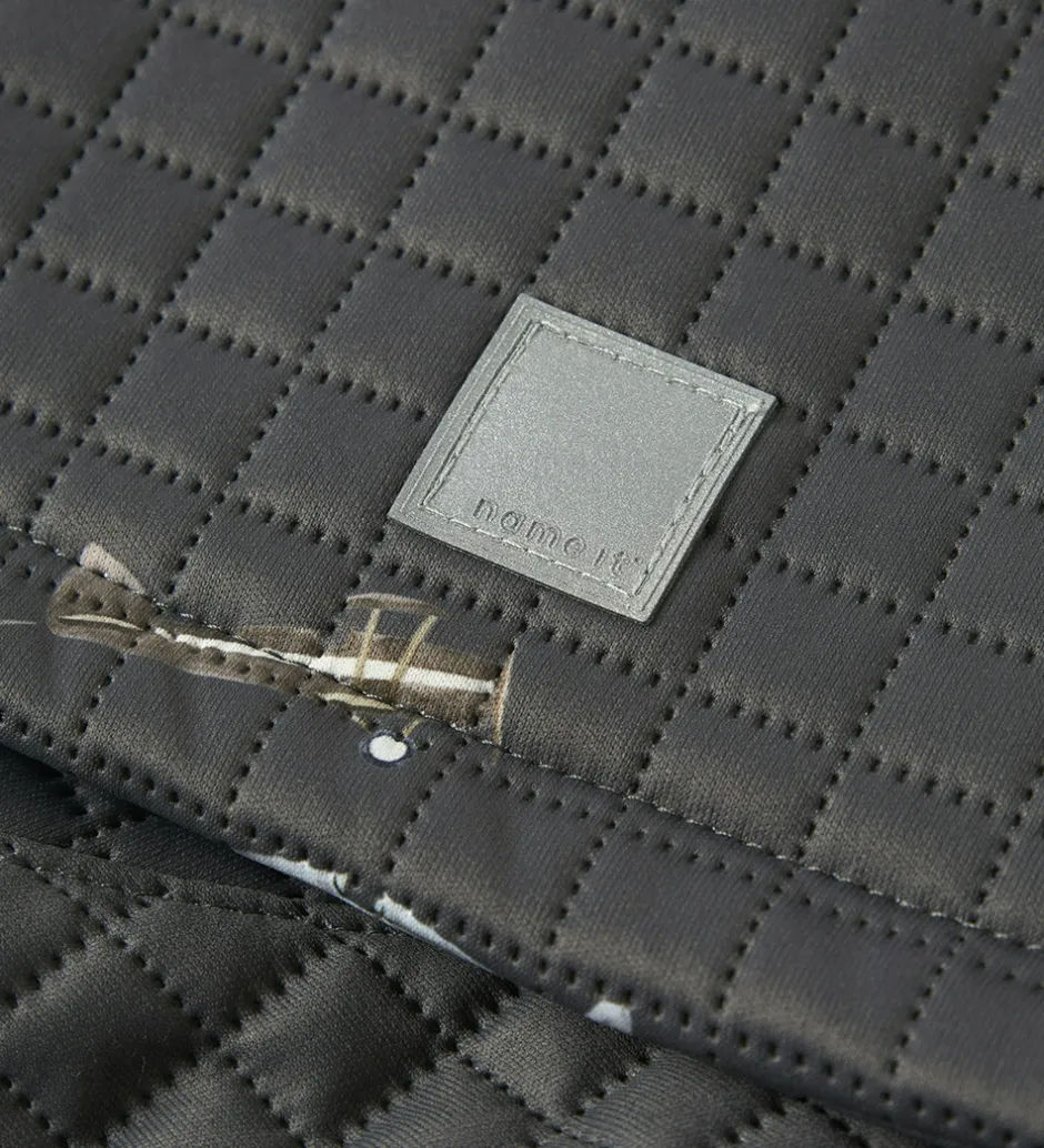 Børn Name It Termotøj m. Fleece - NmmMoon - Grey Pinstripe