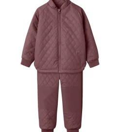 Termotøj*Name It Termotøj m. Fleece - PU - NmfMud - Rose Brown