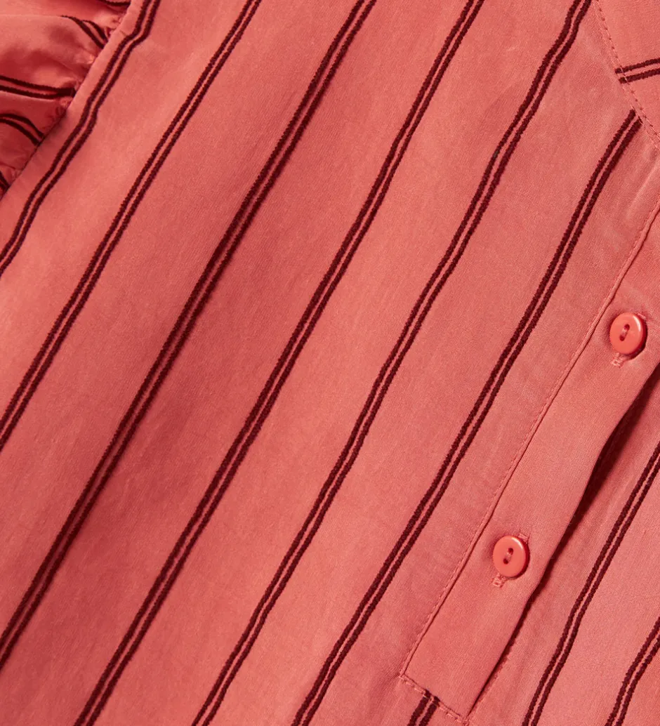 Børn Name It Top - NkfHeik - Spiced Coral/Madder Brown