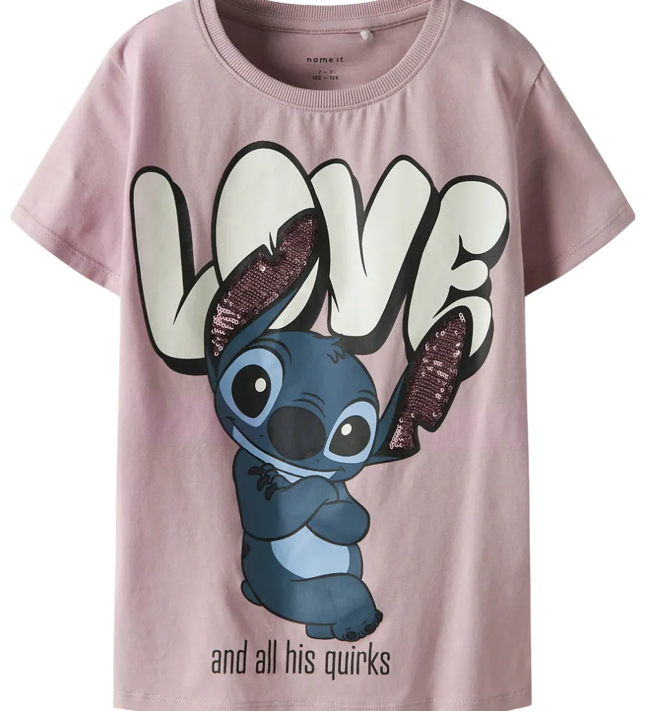 Børn Name It T-shirt - Stitch - NkfOdina - Keepsake Lilac