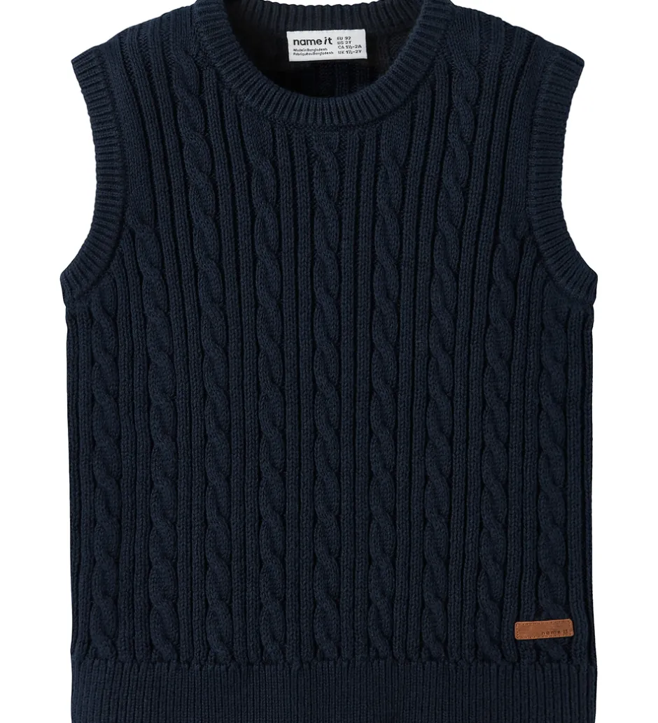 Børn Name It Vest - Strik - NmmRoman - Navy Blazer